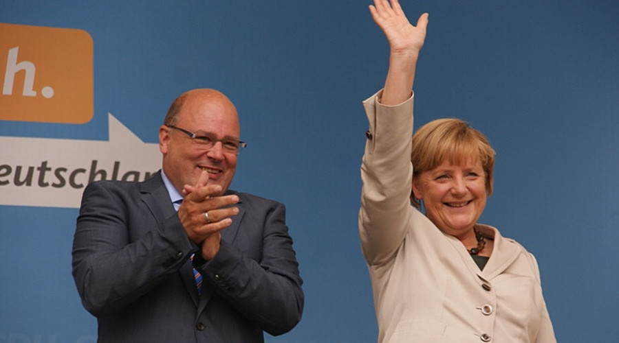 Angela Merkel und Steffen Kampeter 2013 in Minden Angela Merkel und Steffen Kampeter 2013 in Minden